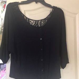 Paper+Tee black tie on bottom front shirt